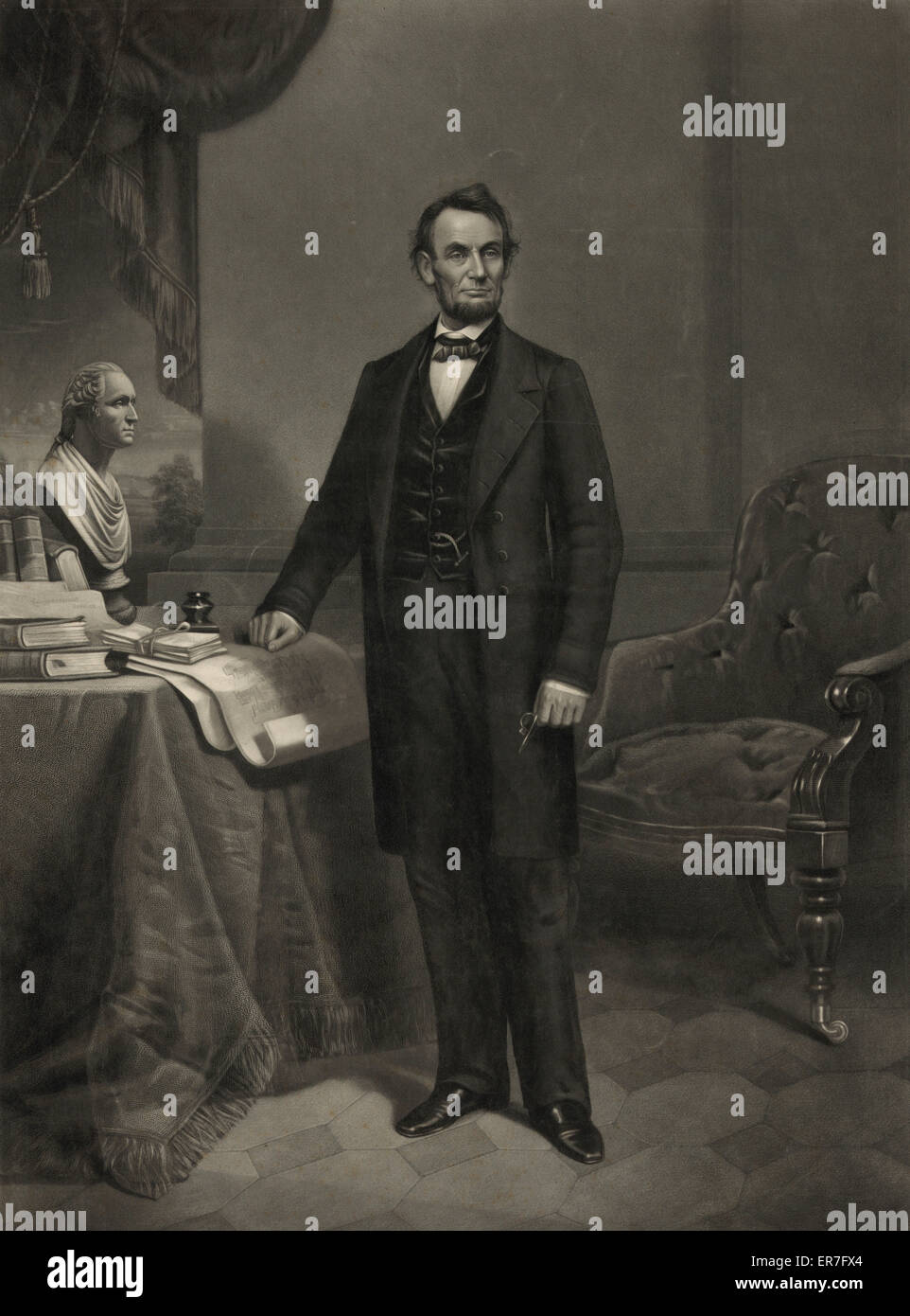 Abraham Lincoln. Président des États-Unis. Banque D'Images