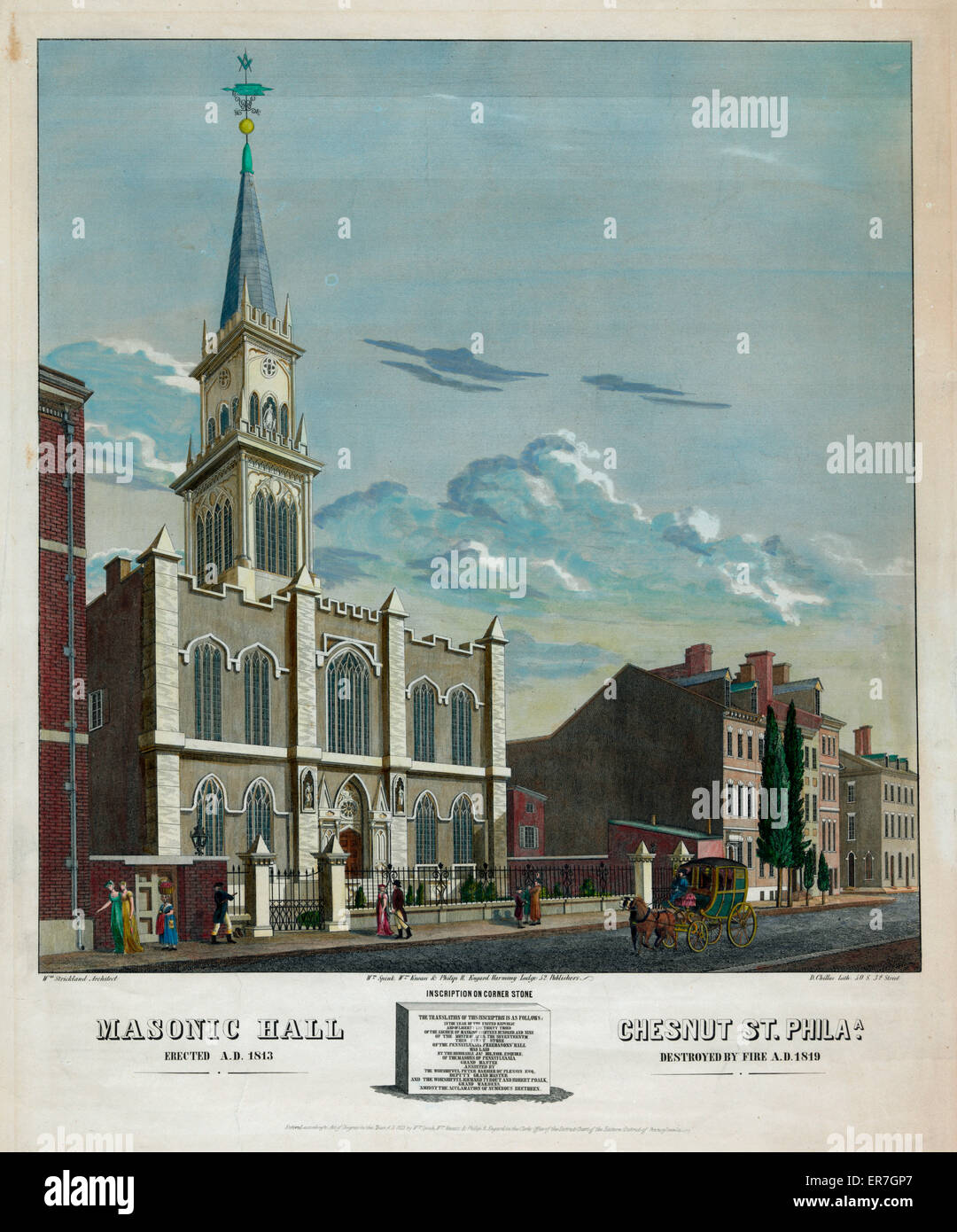 Masonic Hall Chestnut St. Philharmonique Banque D'Images