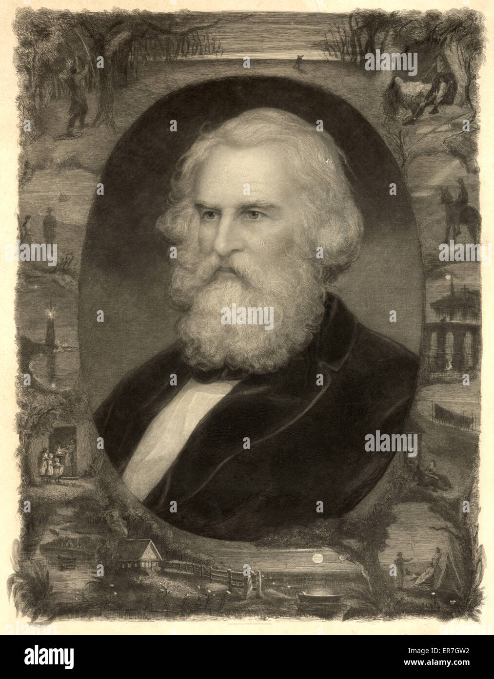 Henry Wadsworth Longfellow Banque D'Images