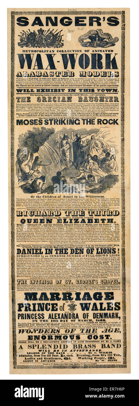 Sanger's wax-travail modèles d'albâtre Banque D'Images