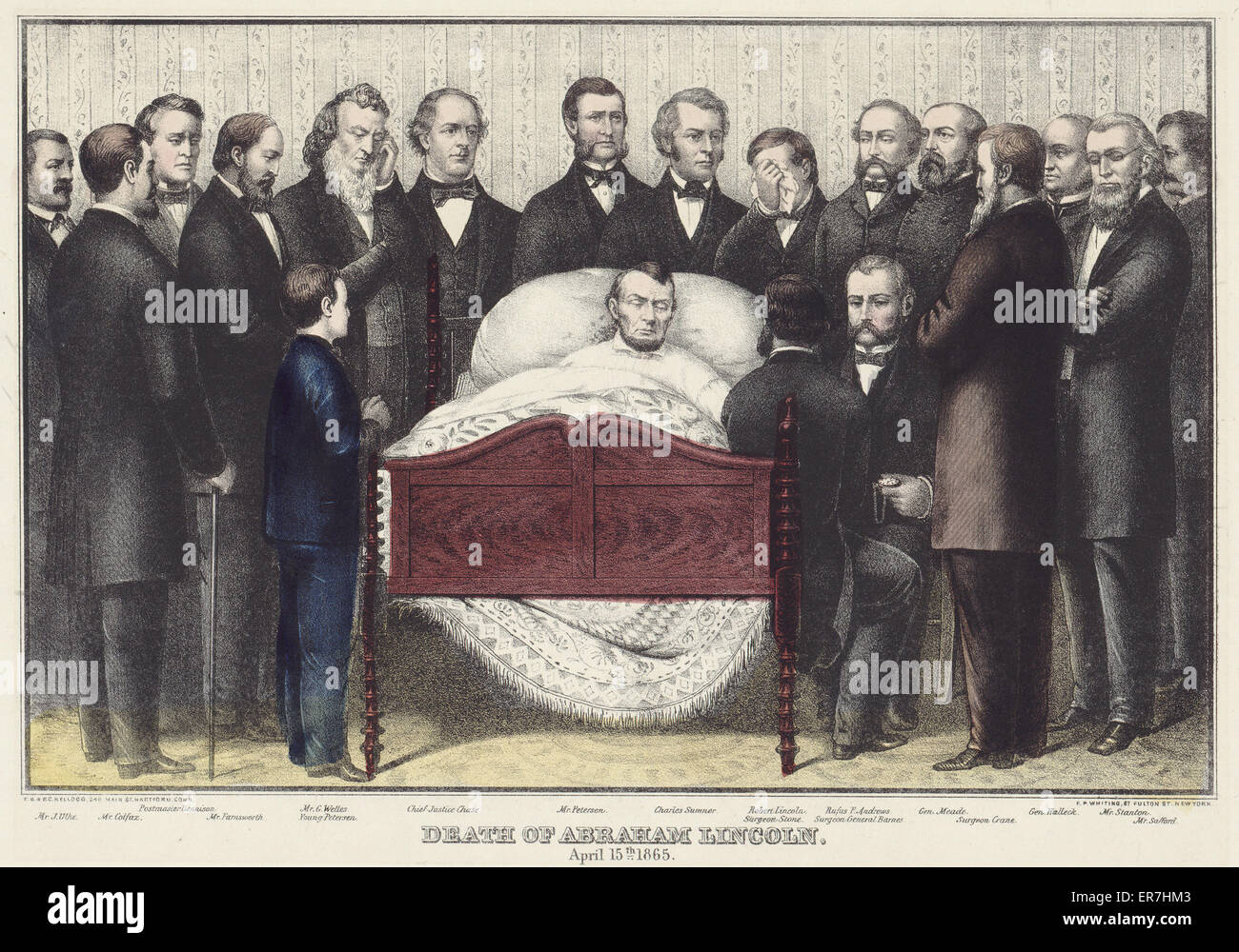 Mort d'Abraham Lincoln, le 15 avril 1865 Banque D'Images