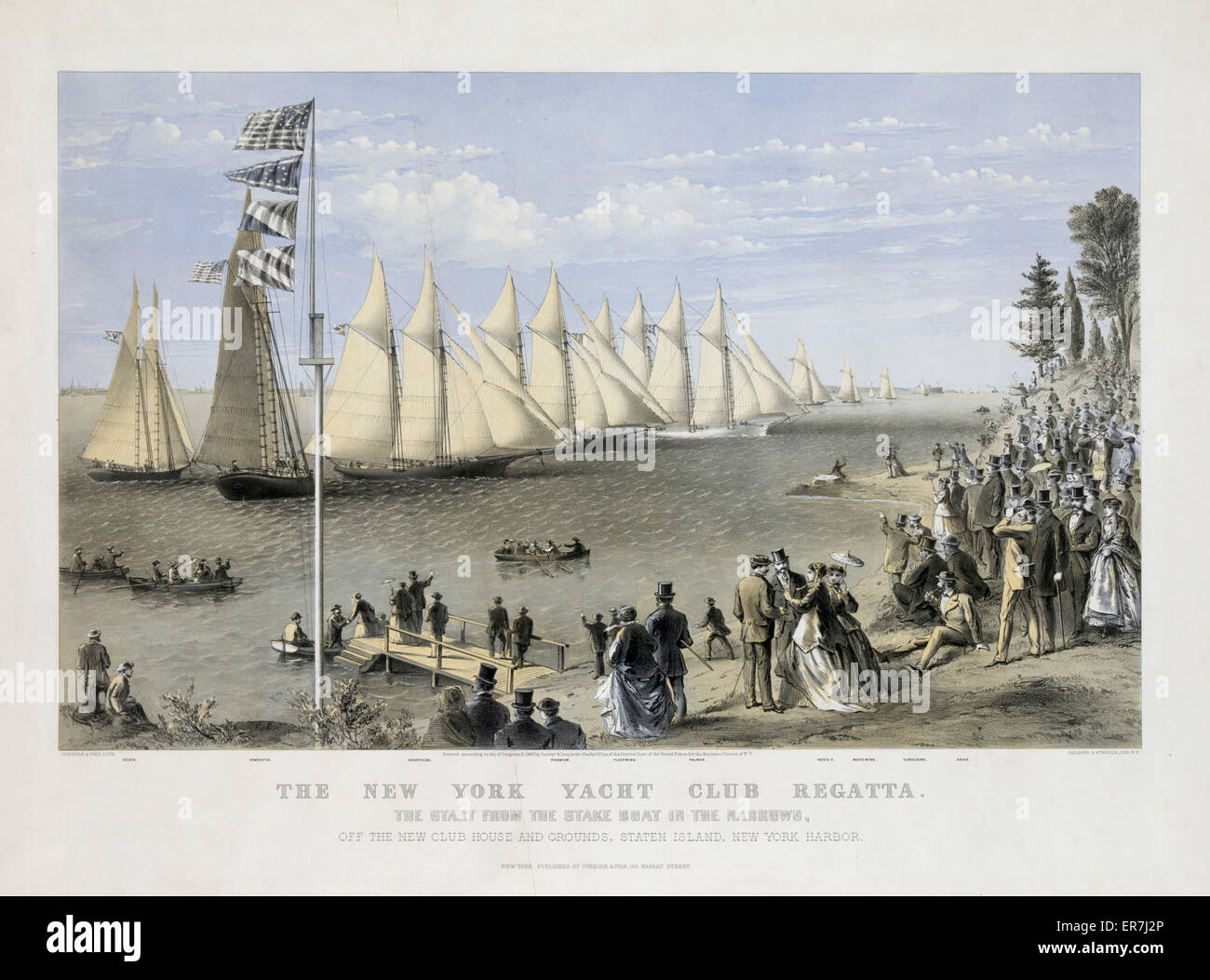 La régate du New York Yacht club Banque D'Images