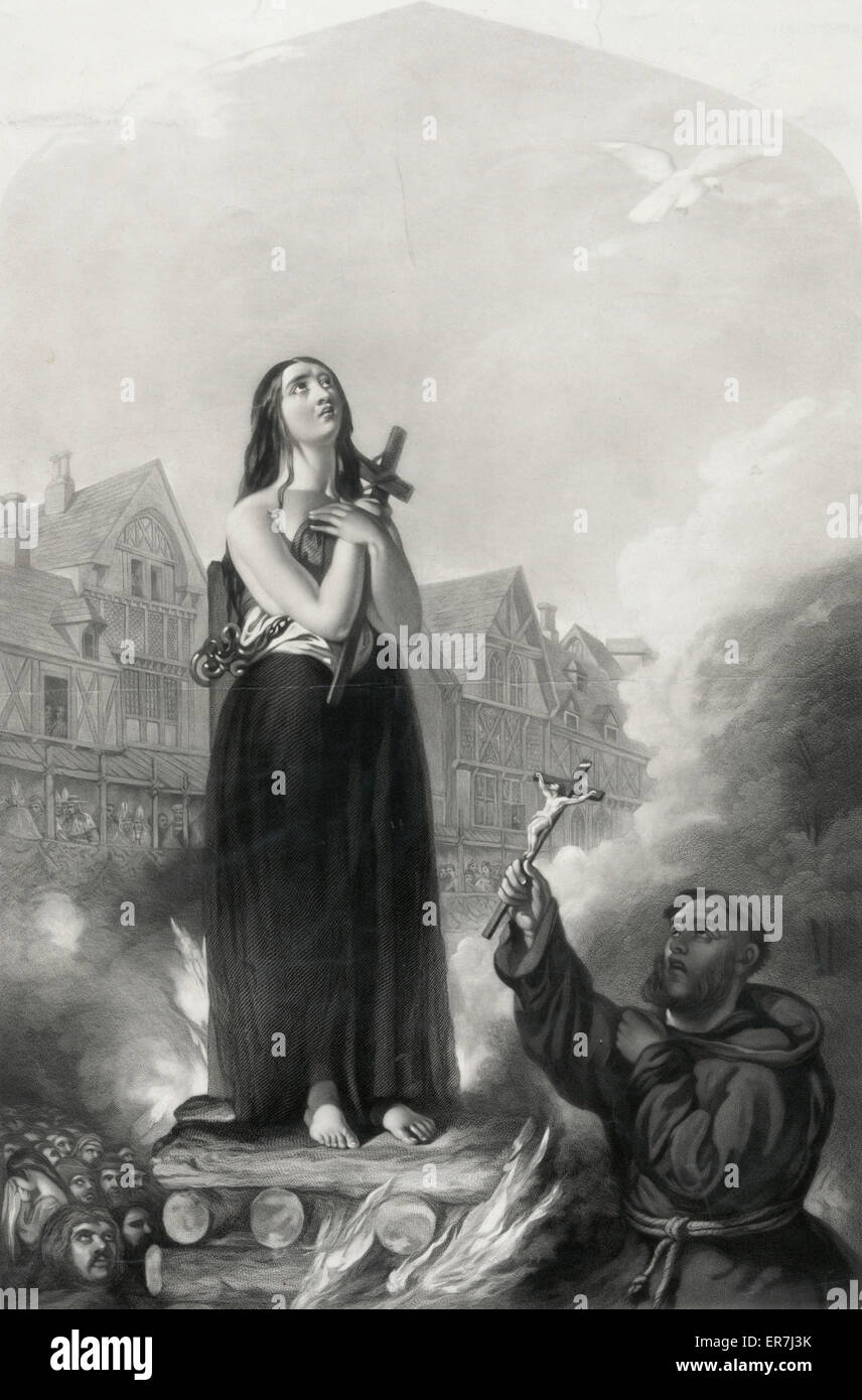 Jeanne d'Arc, Date c1851. Banque D'Images