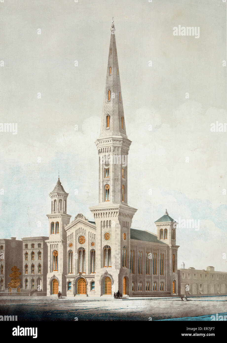 Première église baptiste, N.W. cor. de large & Arch Sts. Philada Banque D'Images