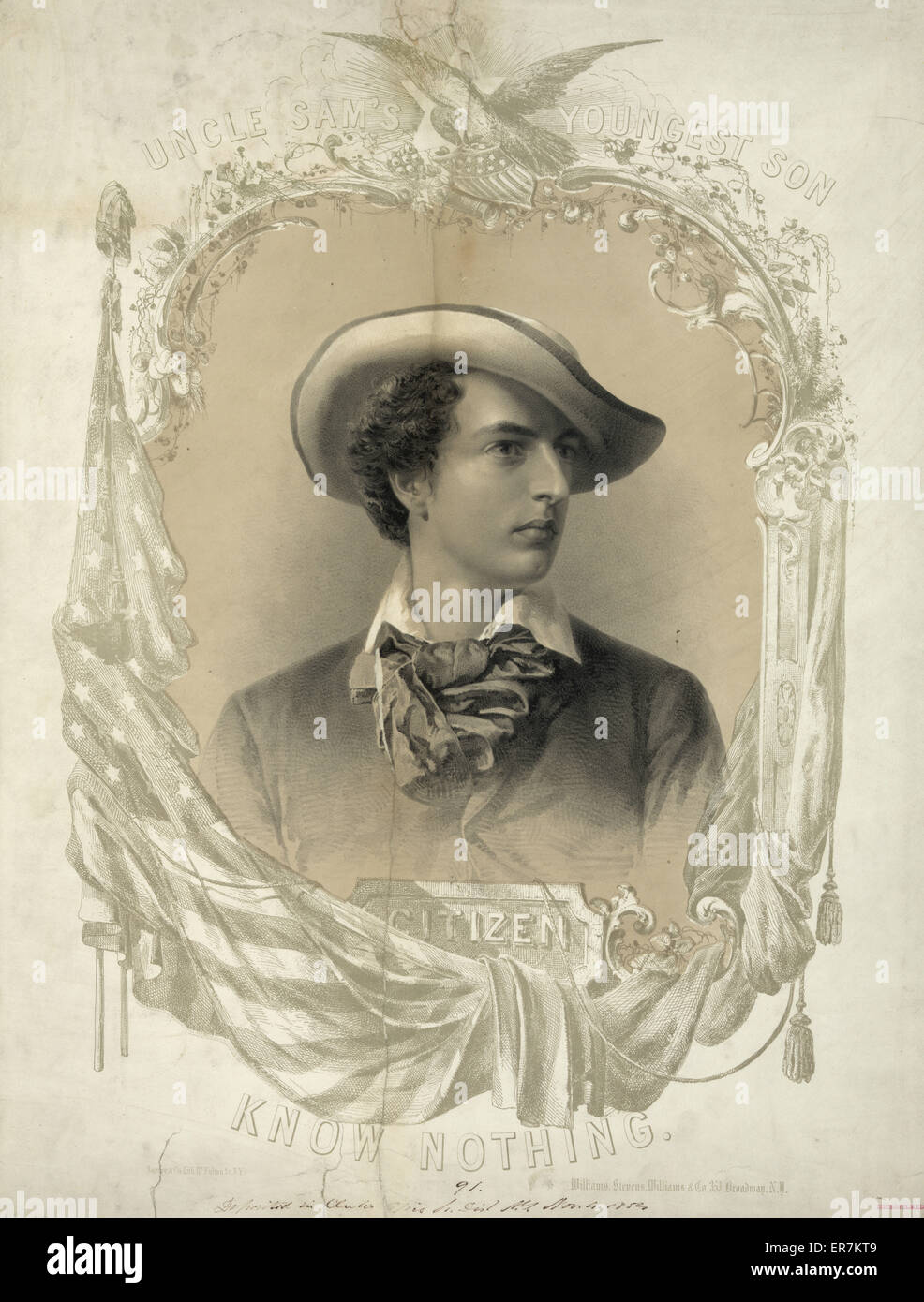 Le plus jeune fils d'oncle Sam, citoyen ne sait rien Banque D'Images