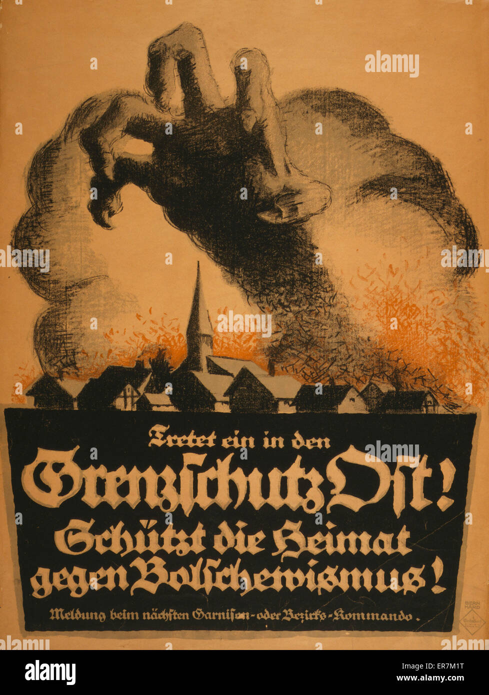 Tretet ein in den Grenzschutz Ost! Schutz die Heimat gegen B Banque D'Images