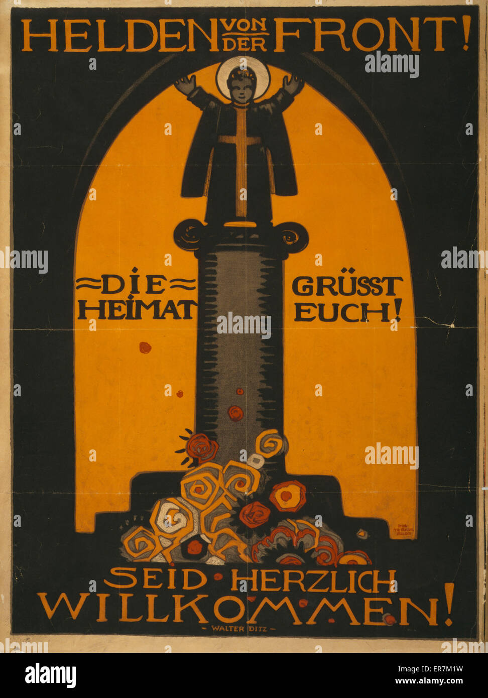 Helden von der Front, die Heimat grust euch! Seid herzlich Banque D'Images