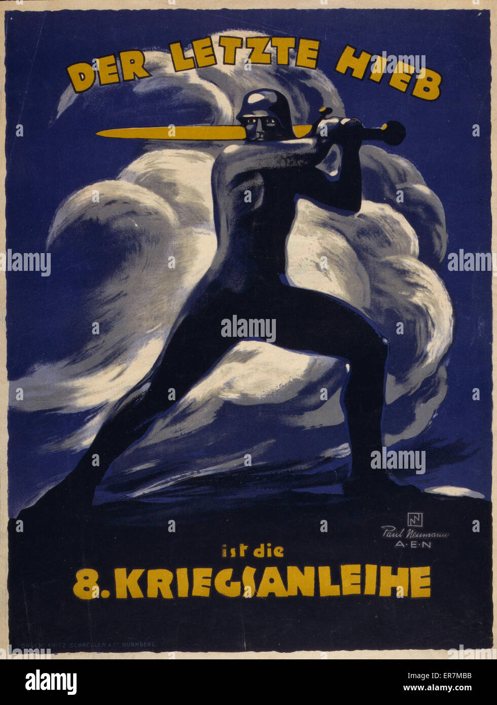 Der letzte Hieb ist die 8. Kriegsanleihe Banque D'Images