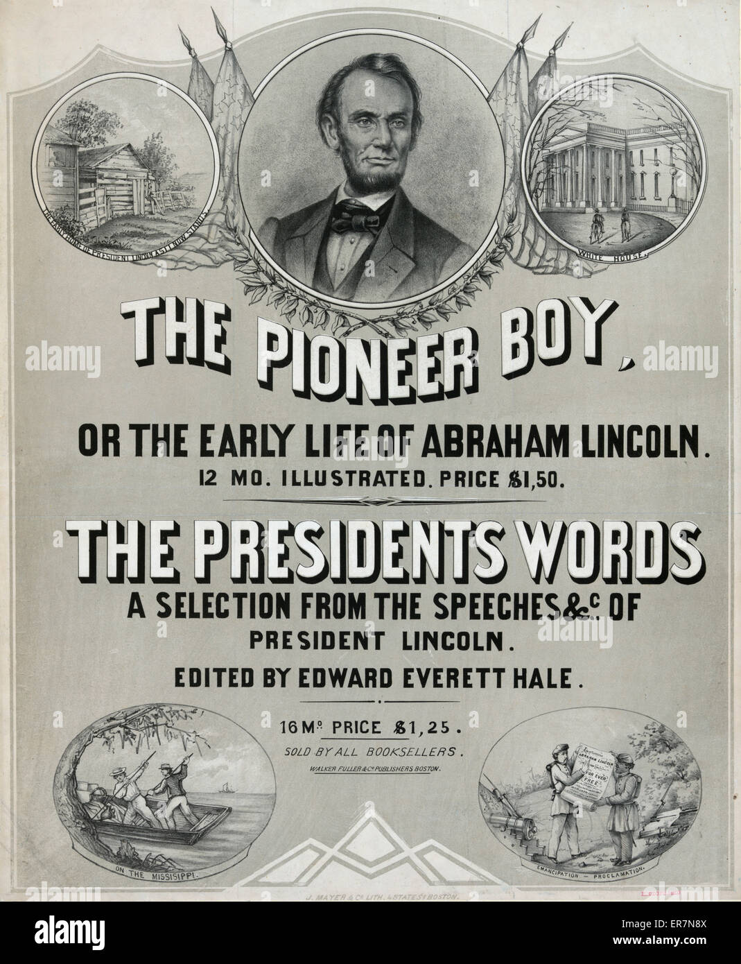 Le garçon pionnier, ou le début de la vie d'Abraham Lincoln Banque D'Images