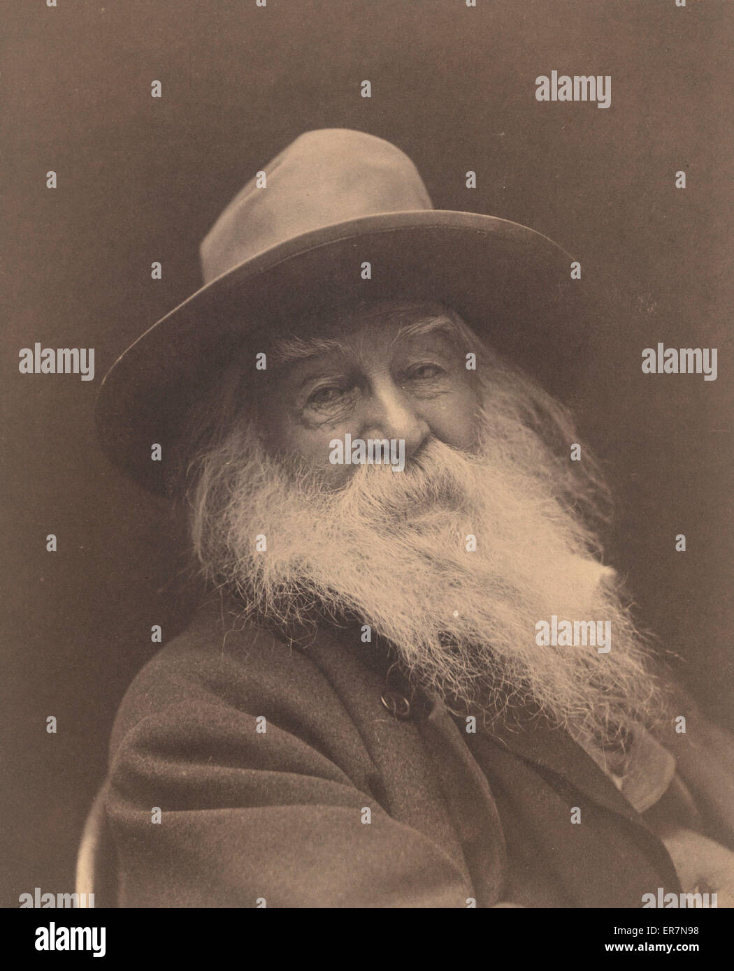 Walt Whitman, portrait tête-et-épaules, face à droite, wea Banque D'Images