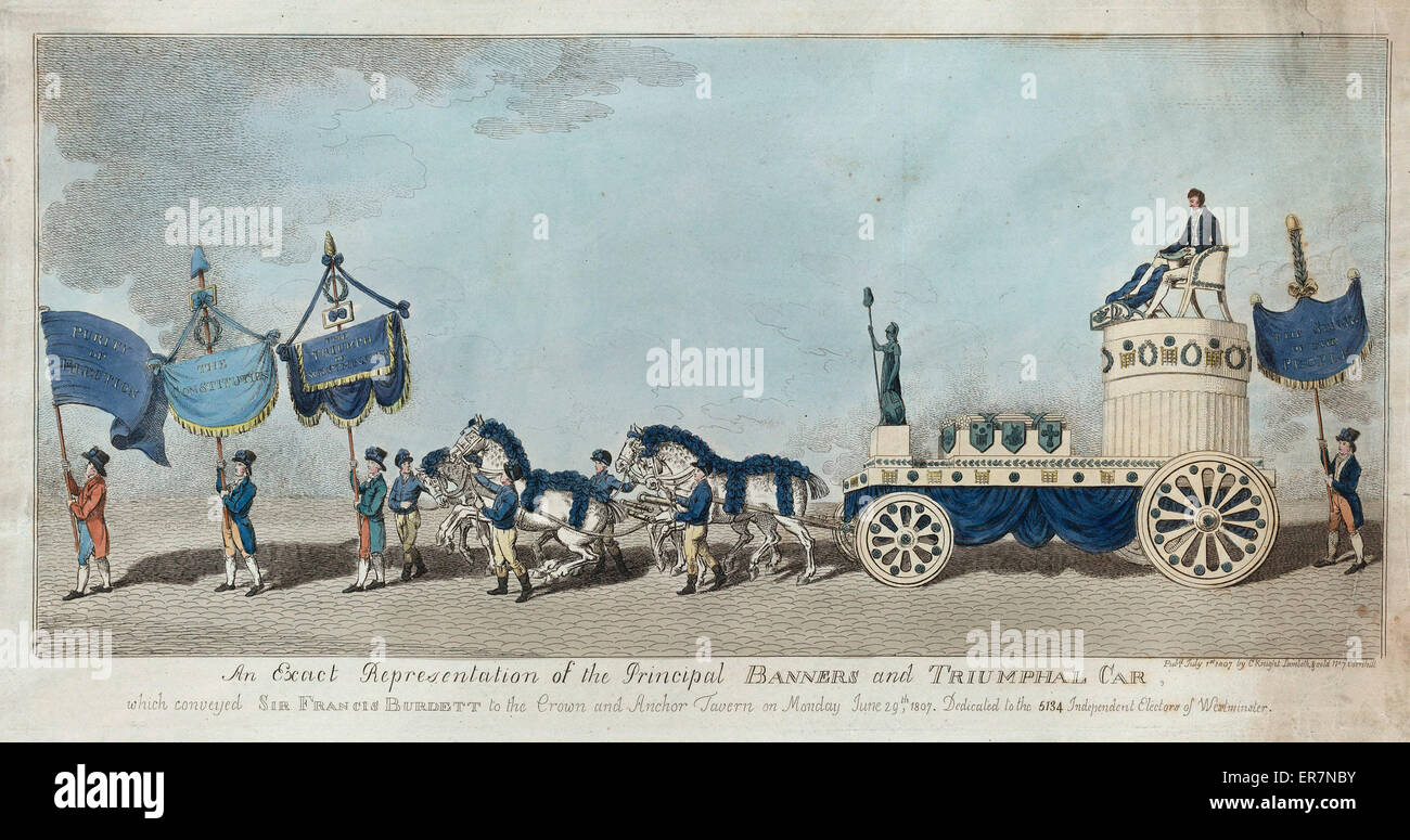 Une représentation exacte des bannières principales et du triomphe Banque D'Images