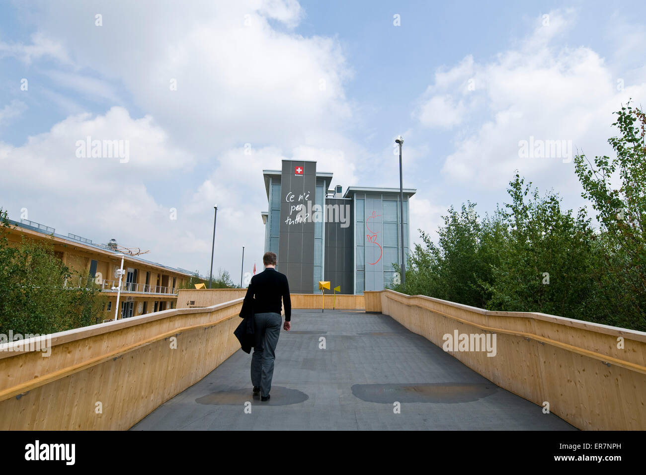 Italie, Milan, EXPO 2015, pavillon suisse Banque D'Images