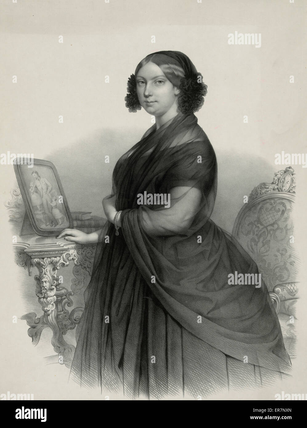 Imprimé montrant Louise-Marie-Therese de Bourbon Banque D'Images