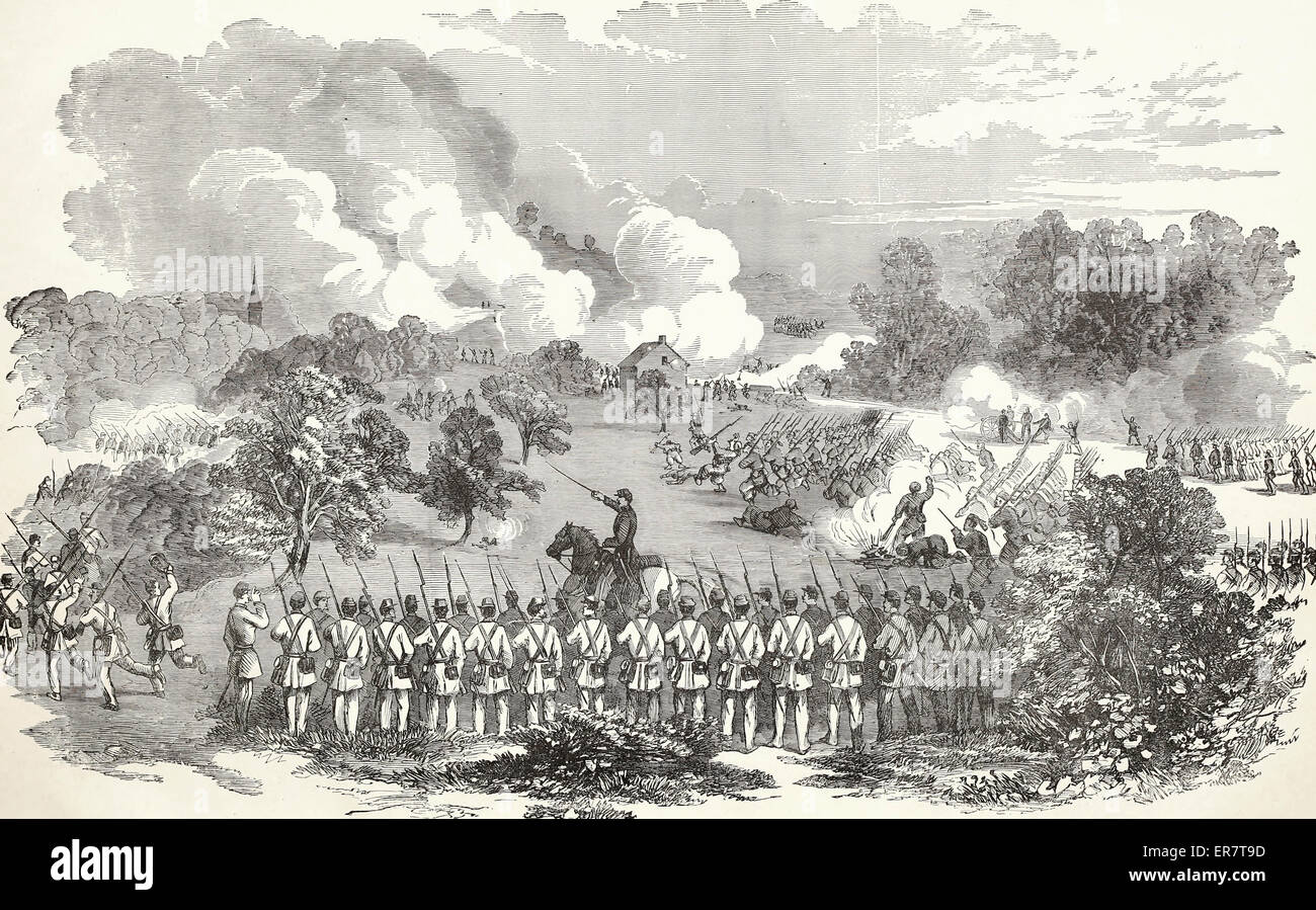 Bataille de Big Bethel entre les troupes fédérales sous le général Pierce et les troupes confédérées sous le Colonel Magruder, Juin 19th, 1861 Banque D'Images