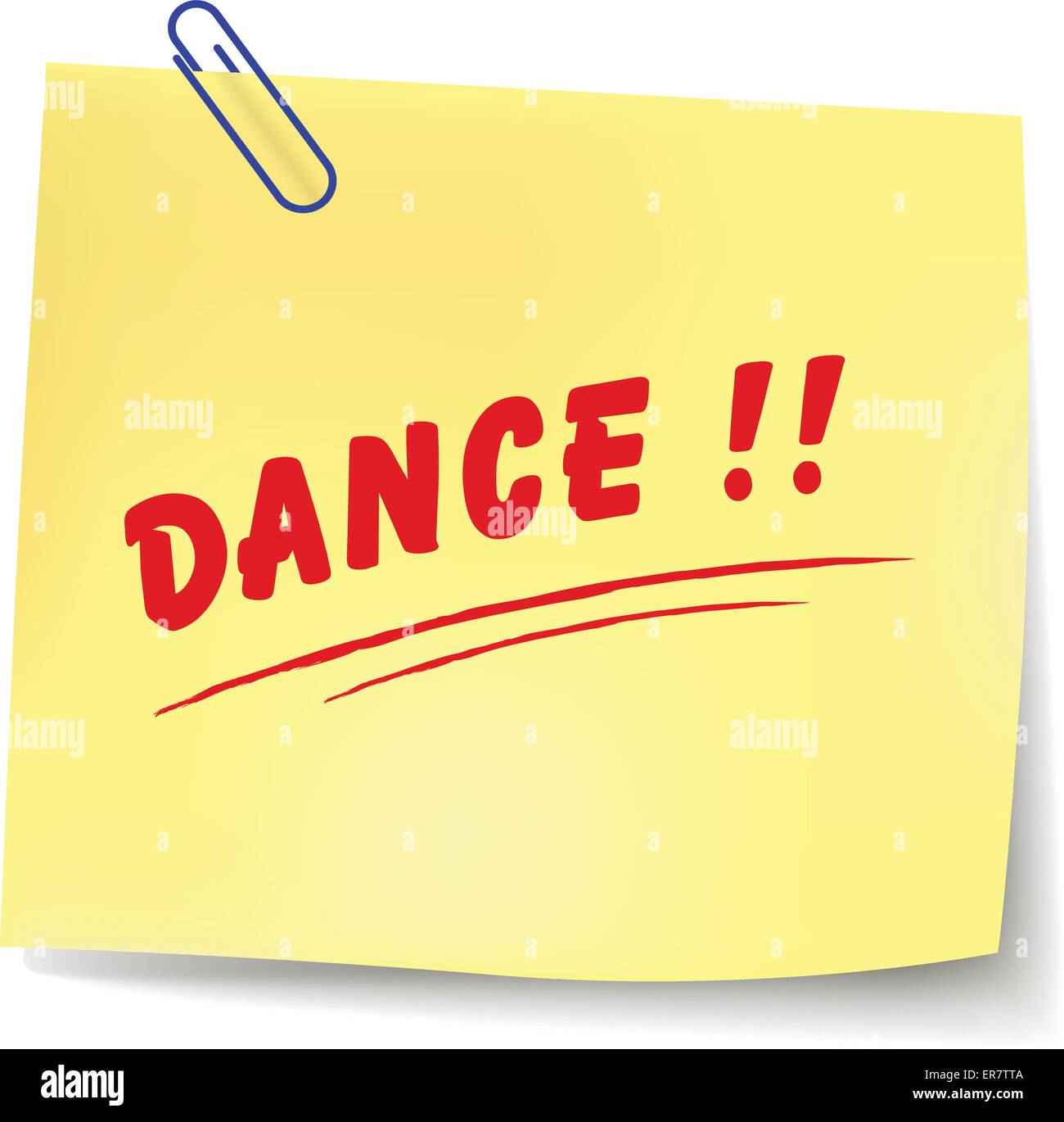 Vector illustration of dance message papier sur fond blanc Illustration de Vecteur