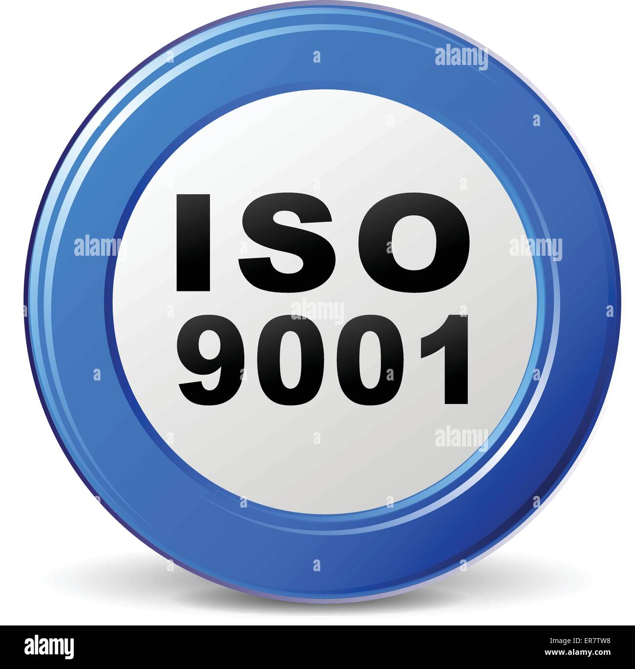 Vector illustration de l'icône de certification ISO 9001 Illustration de Vecteur