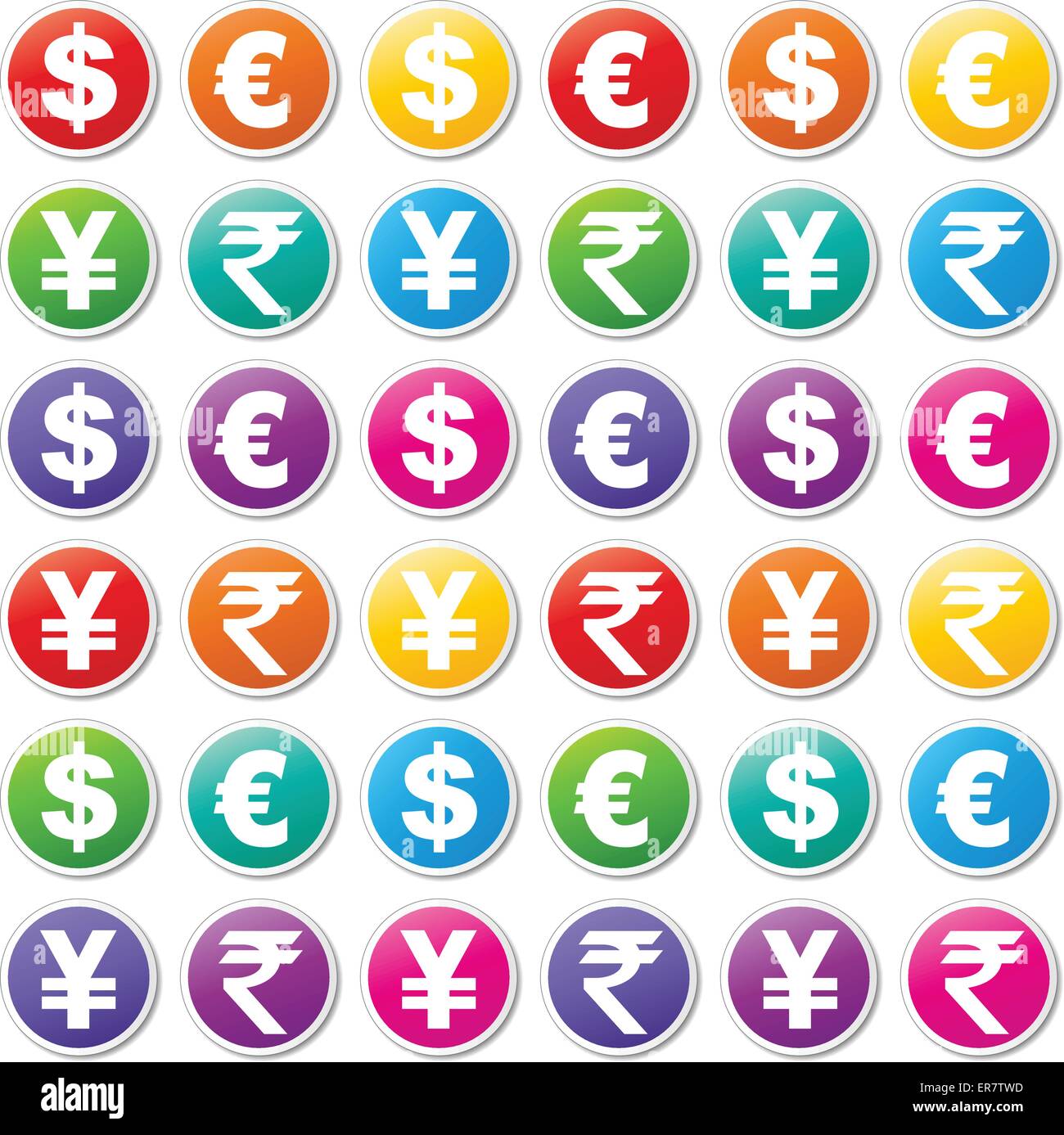Vector illustration de divers ensemble d'icônes de l'argent Illustration de Vecteur