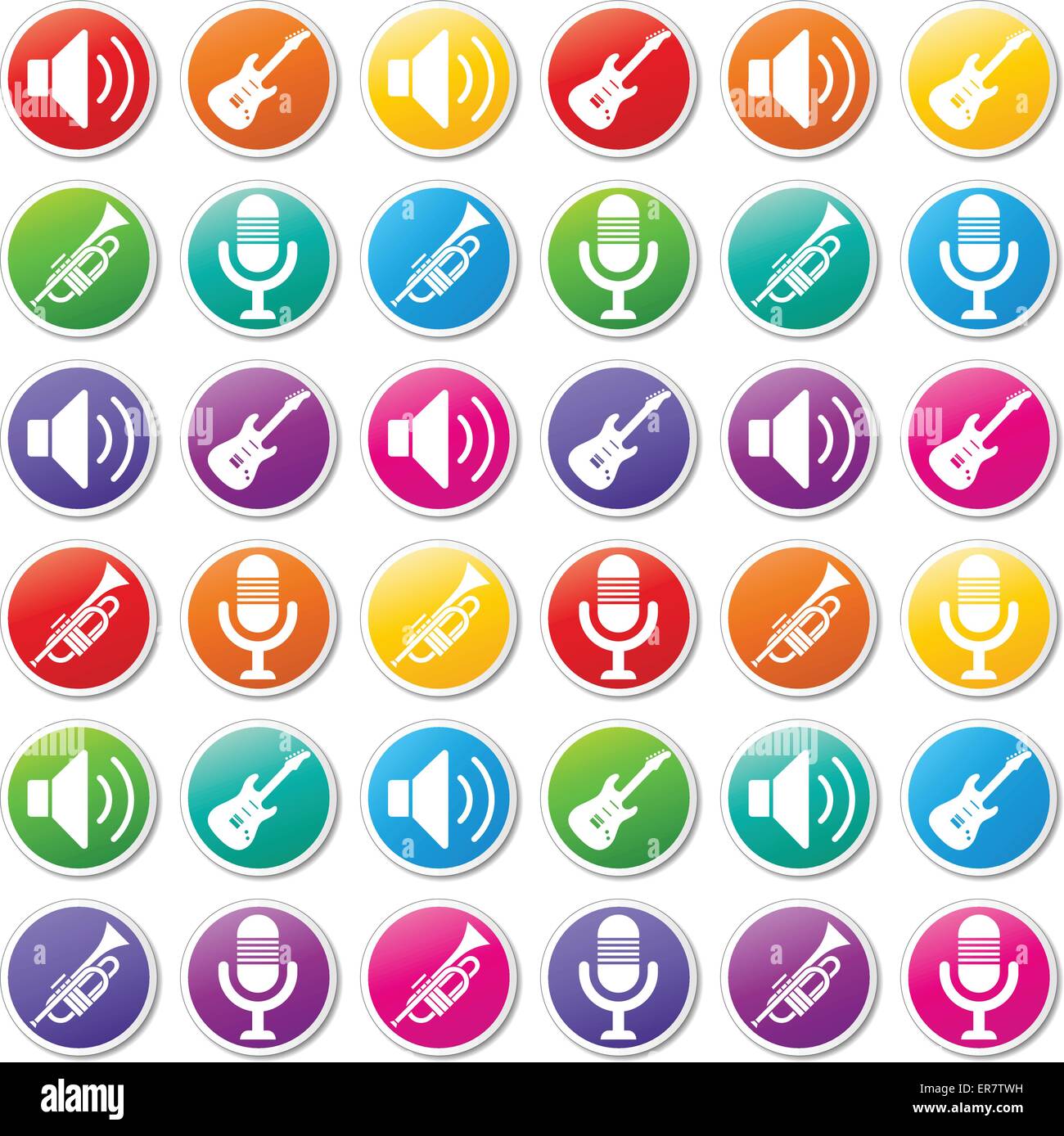 iconos-de-instrumentos-musicales-banque-de-photographies-et-d-images