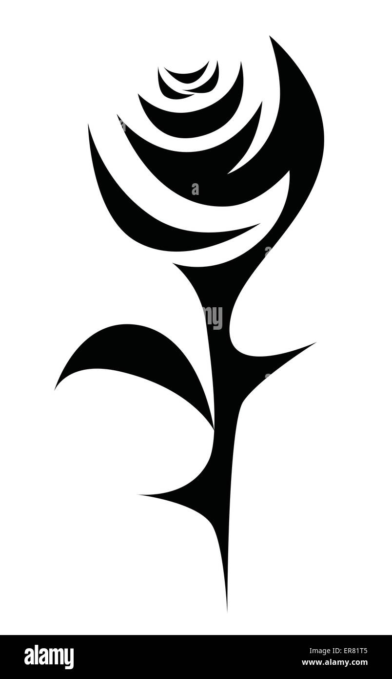 tatouage rose Illustration de Vecteur