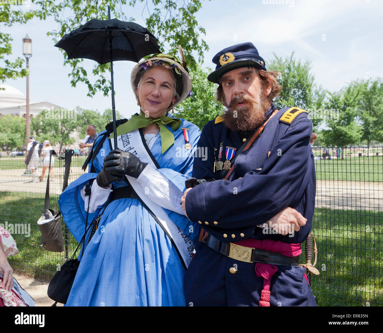 La guerre civile américaine - 2015 personnificateurs National Memorial Day Parade - Washington, DC USA Banque D'Images