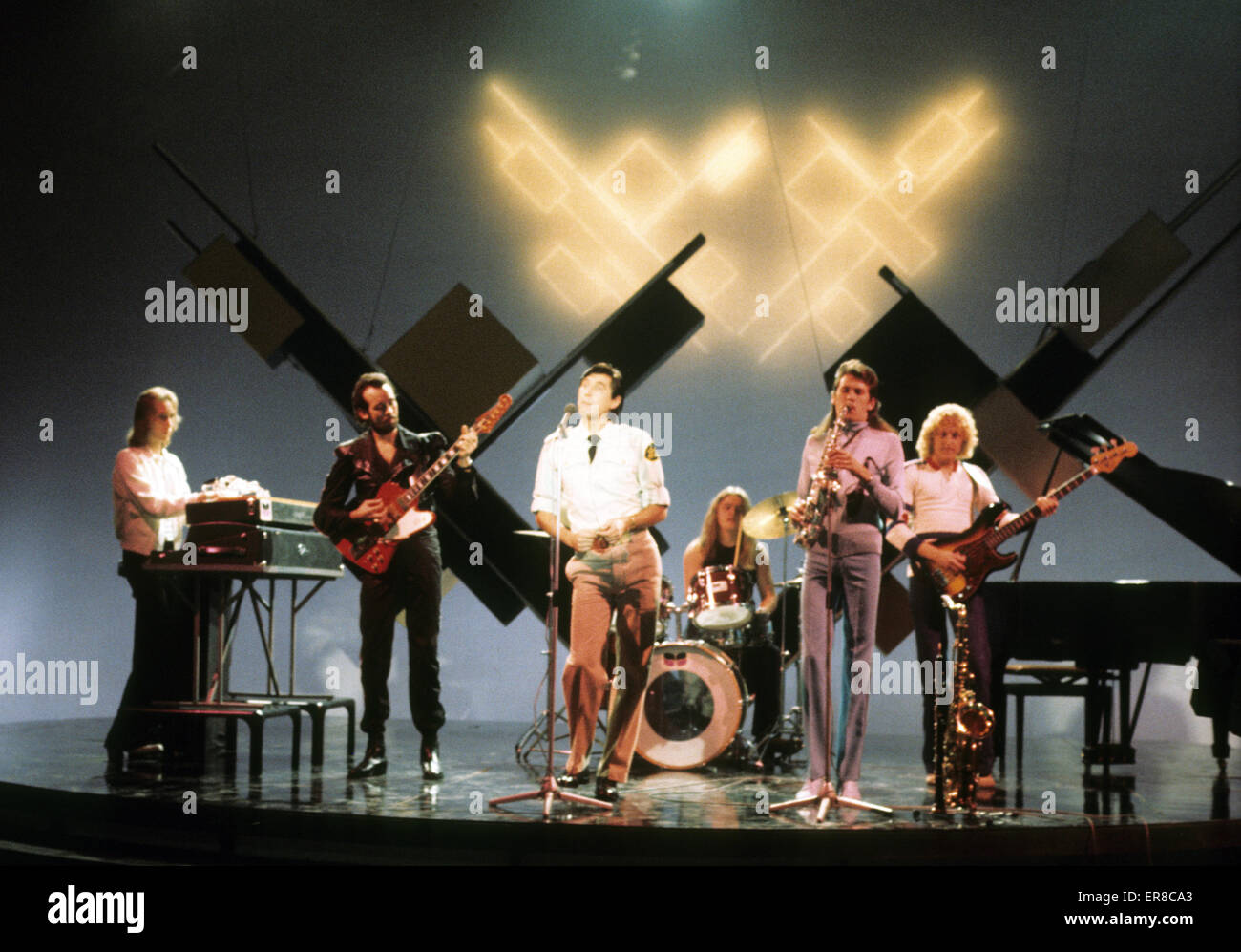 ROXY MUSIC UK rock group à propos de 1975 Banque D'Images