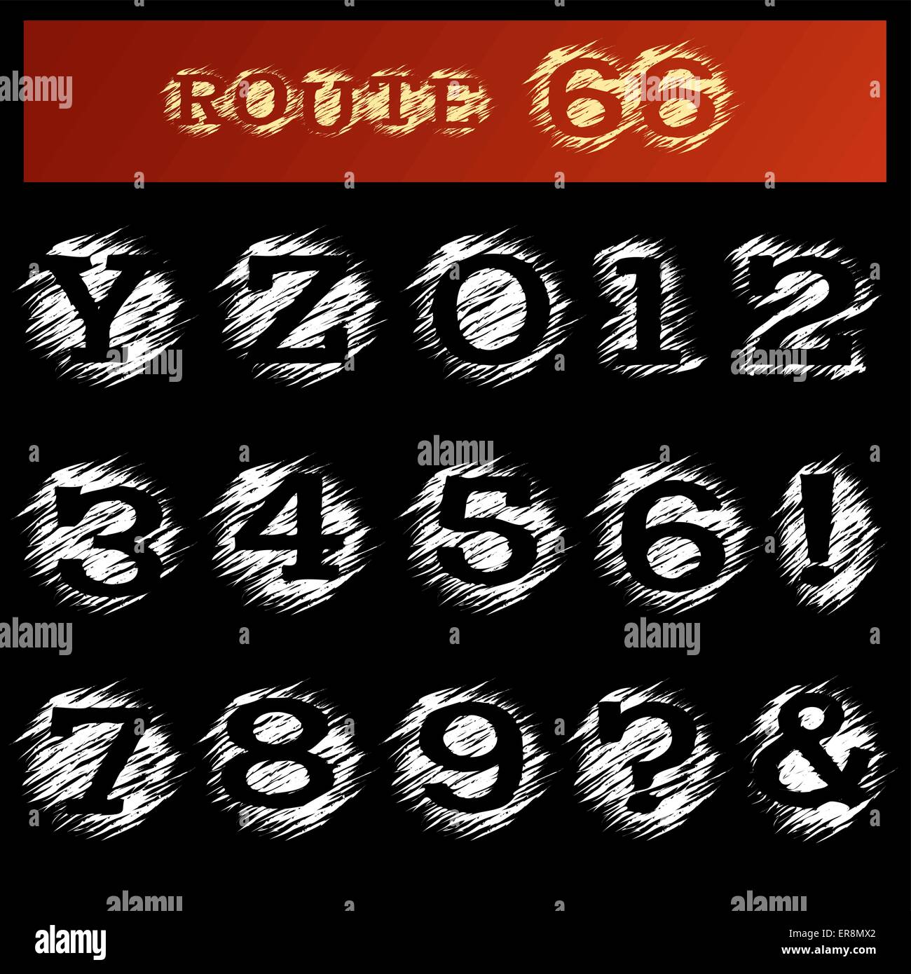 Alphabet Grunge Y et Z Illustration de Vecteur