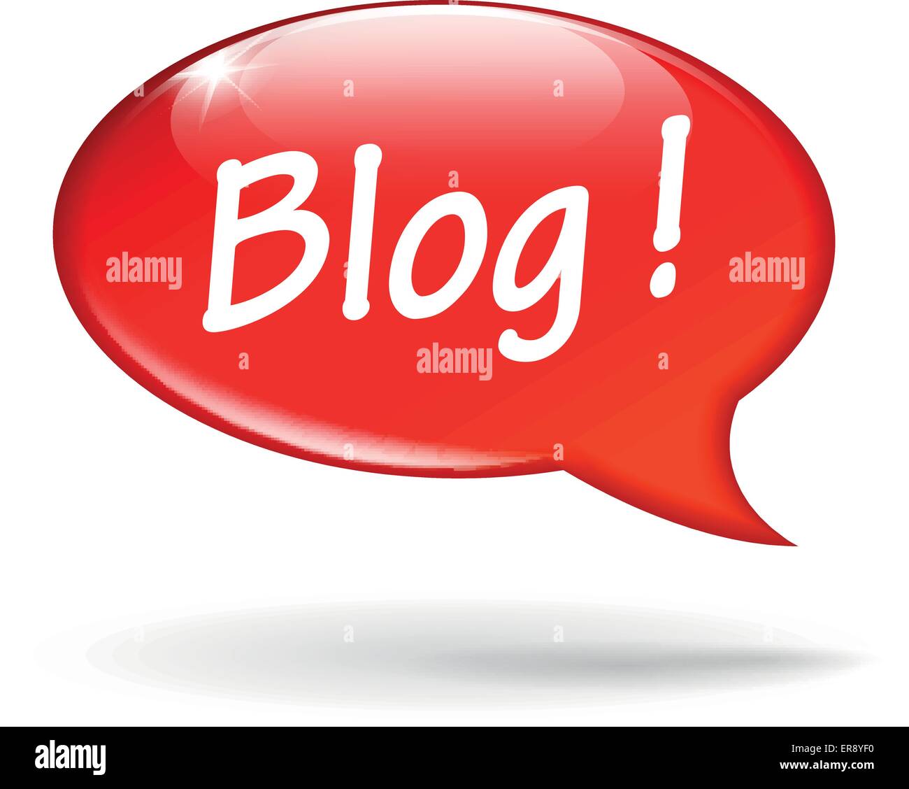 Vector illustration du blog bulle rouge Illustration de Vecteur