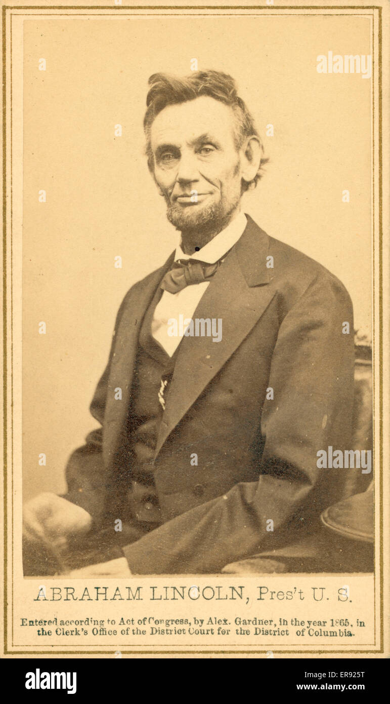 Abraham Lincoln, Pres't U. Banque D'Images