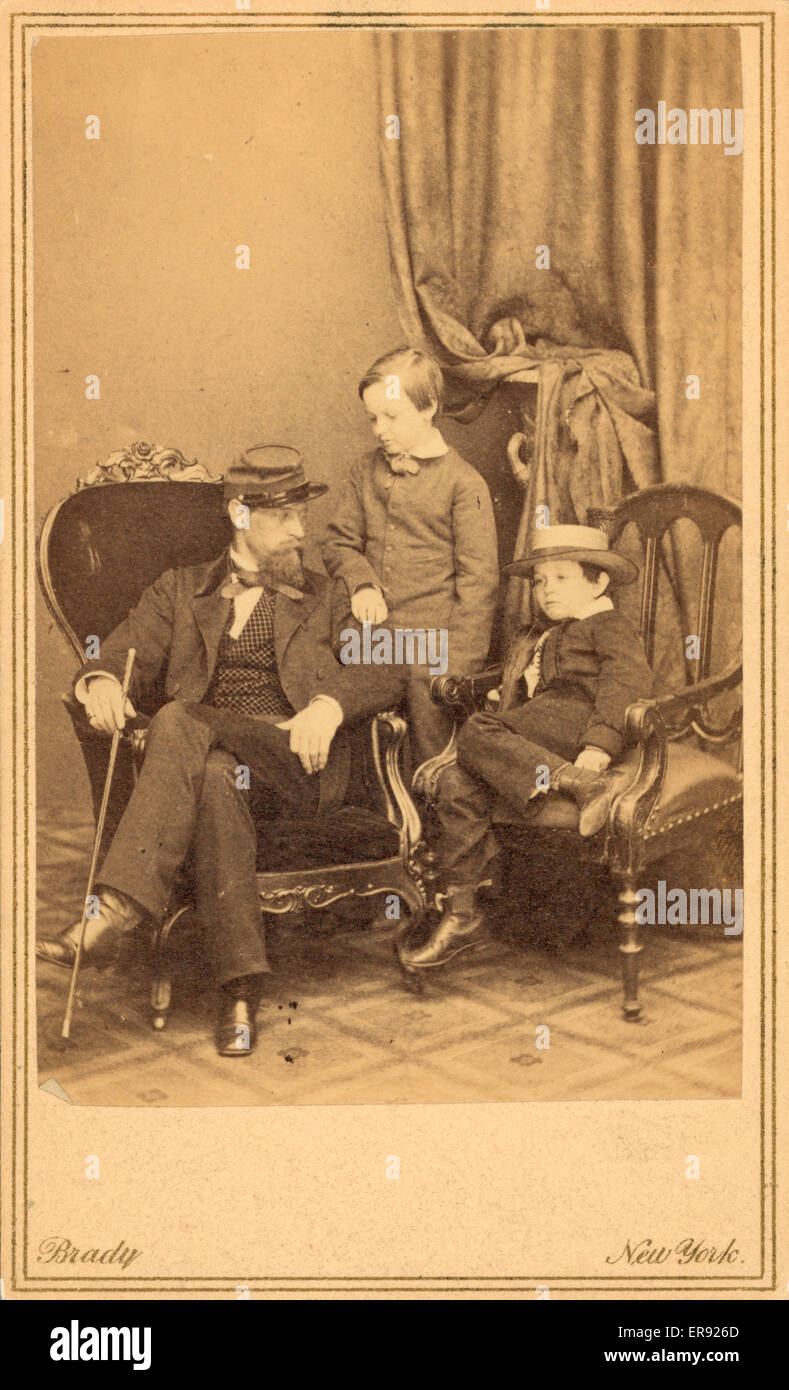 Willie et TAD Lincoln, fils du président Abraham Lincoln, W Banque D'Images