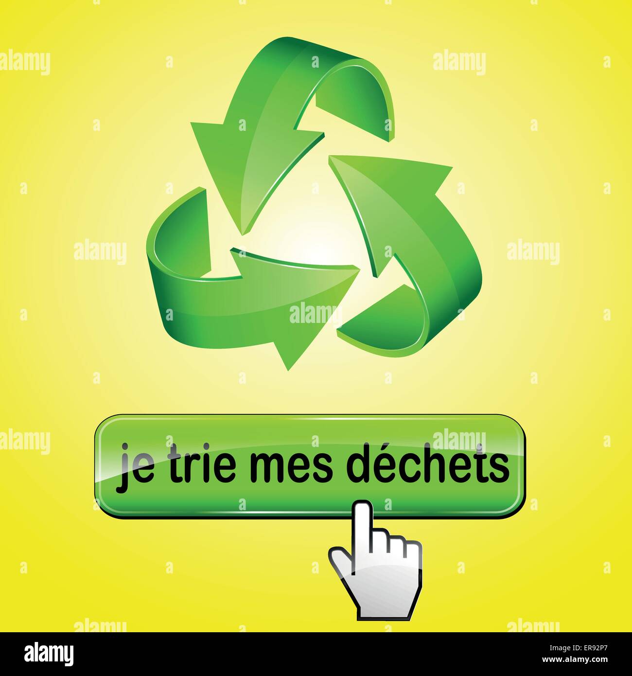 Traduction française de signe de recyclage vector illustration Illustration de Vecteur