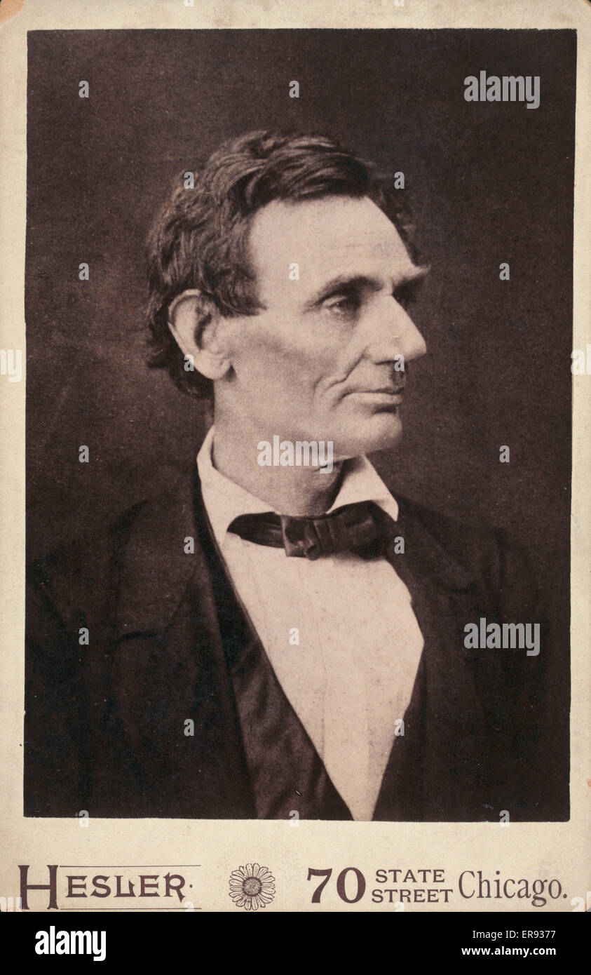 Abraham Lincoln, candidat à la présidence, semi-long portrai Banque D'Images