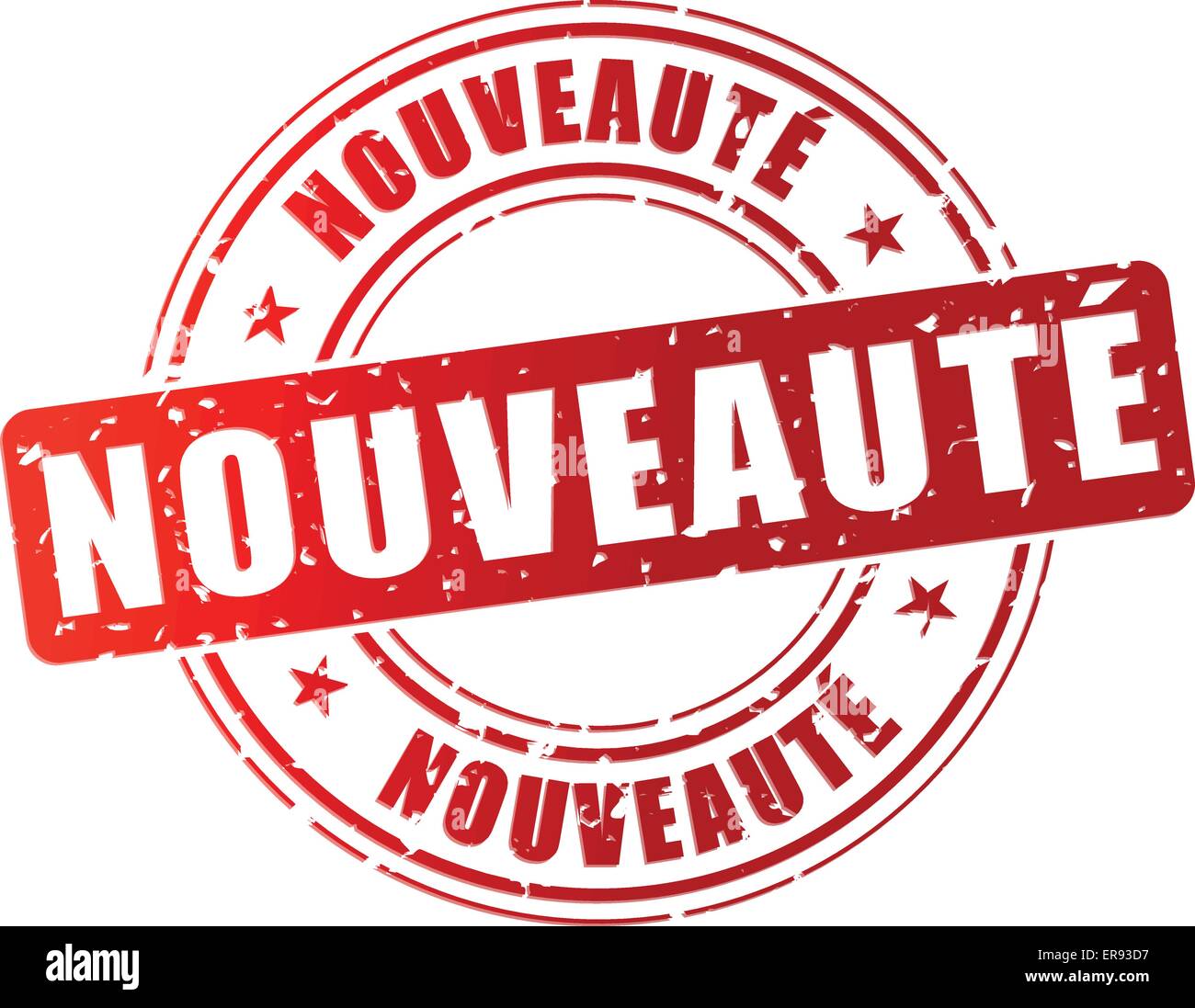 Vector illustration de l'icône rouge nouveauté stamp Illustration de Vecteur