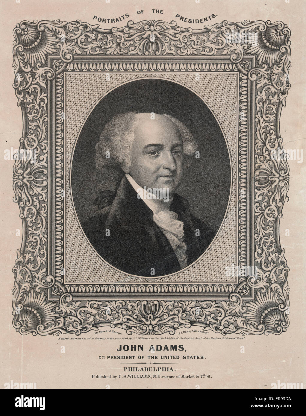 John Adams, 2e président des États-Unis Banque D'Images