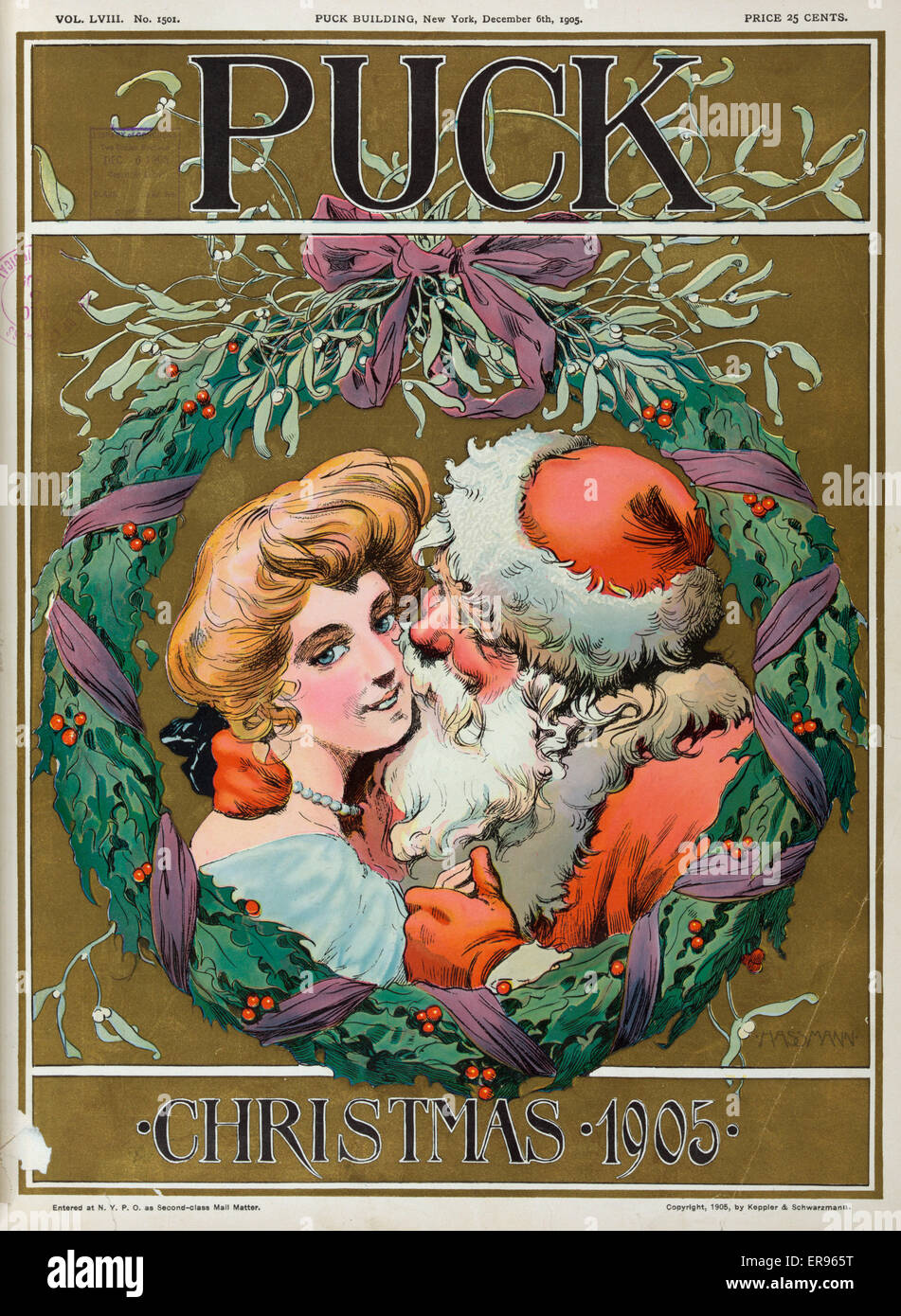 Noël 1905 rondelle Banque D'Images