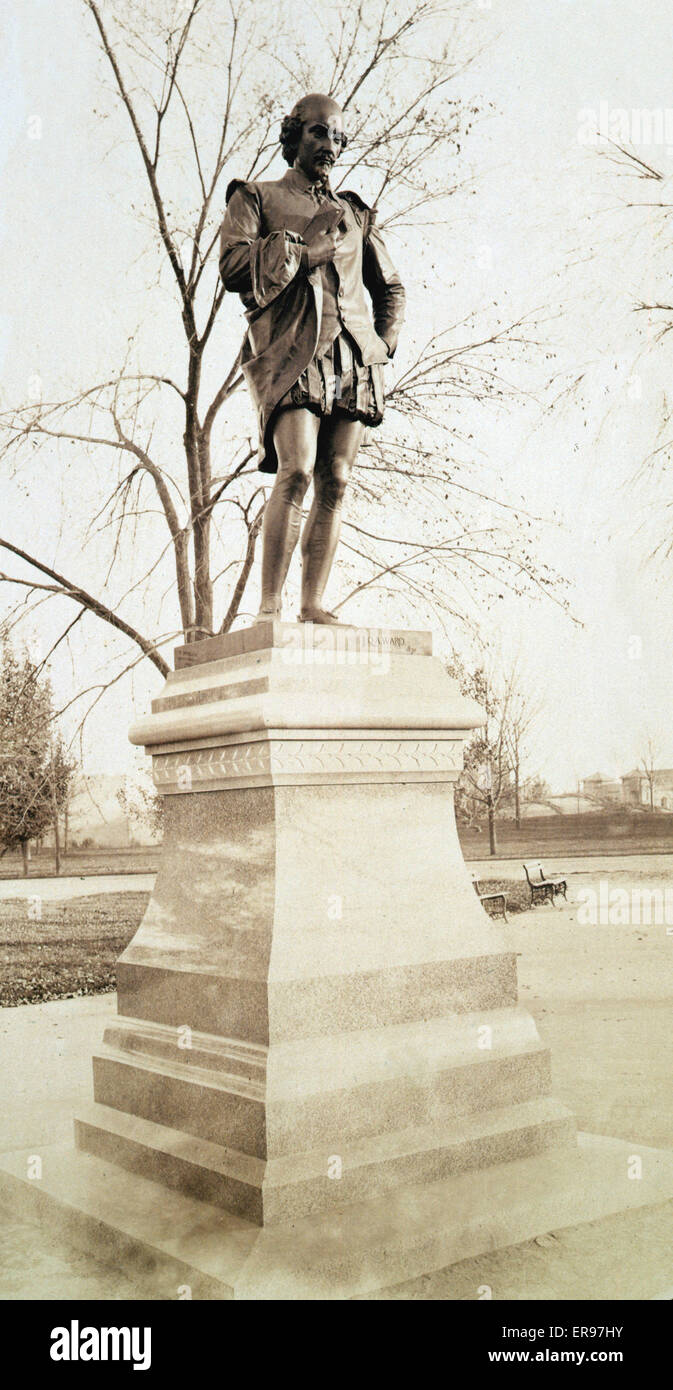 William Shakespeare monument, Central Park, New York City Banque D'Images