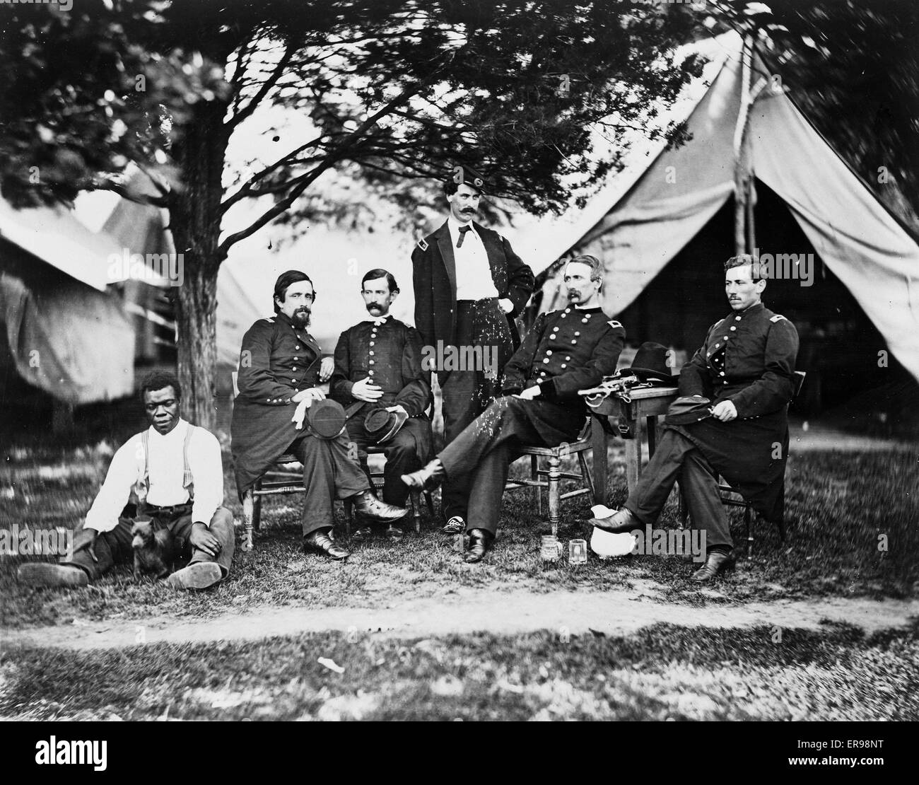 Le général Napoléon Bonaparte McLaughlen et le personnel près de Washing Banque D'Images