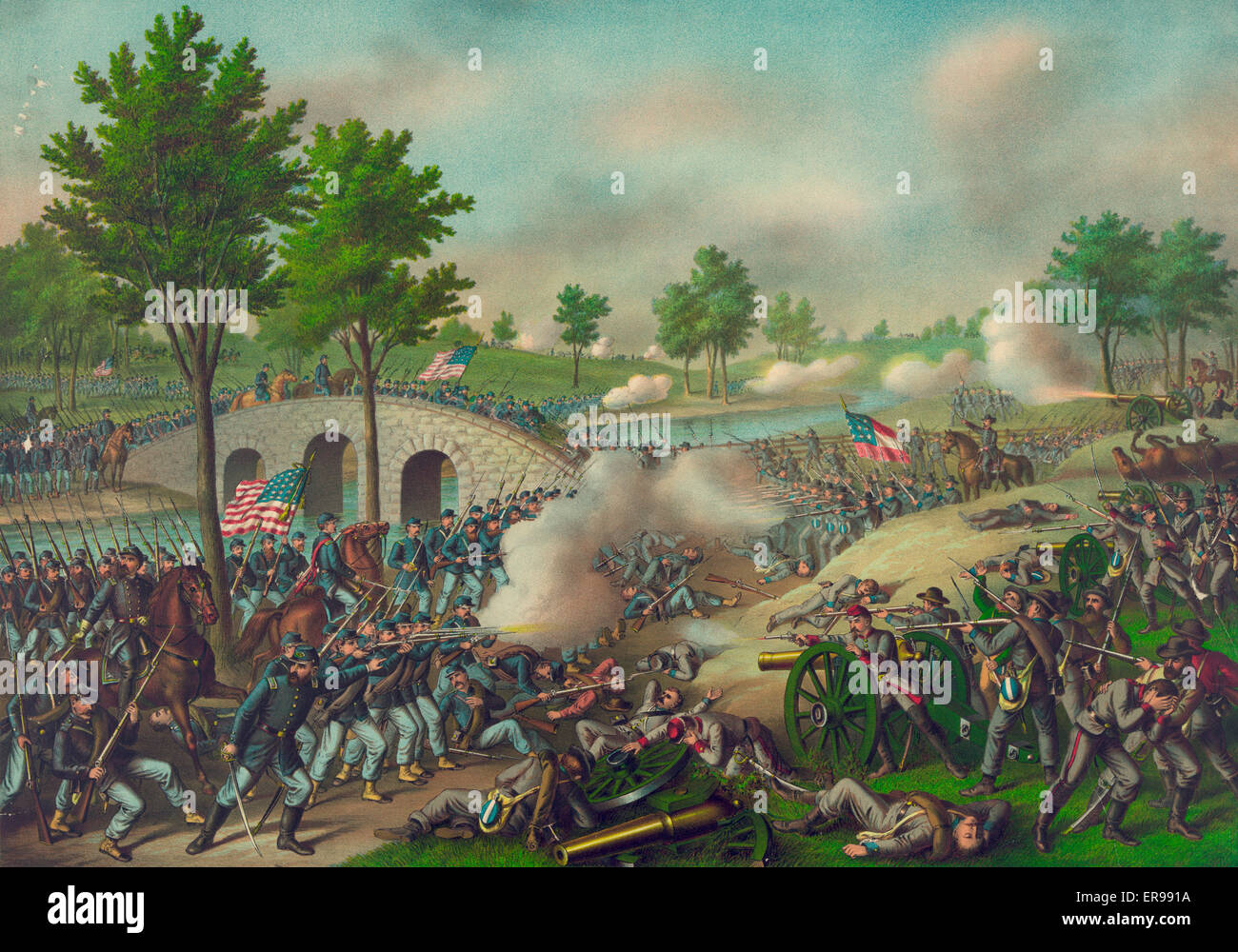 Bataille d'Antietam, Guerre civile américaine Banque D'Images