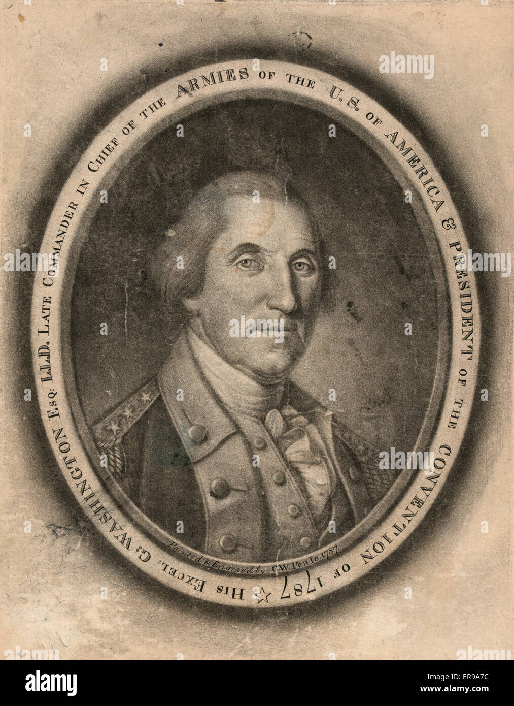 Portrait de George Washington Banque D'Images