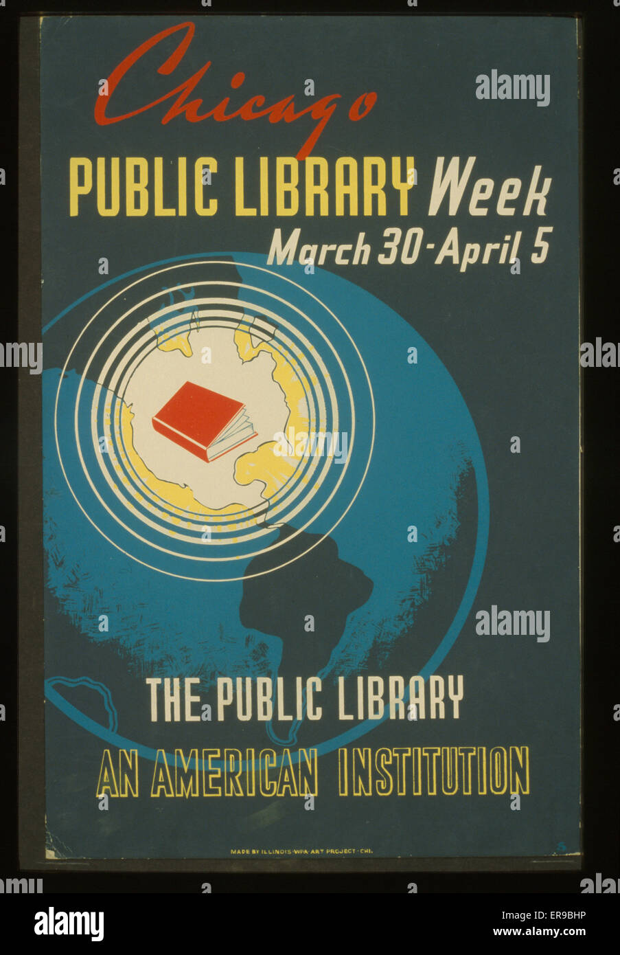 Semaine de la bibliothèque publique de Chicago - 30 mars - 5 avril le public Banque D'Images