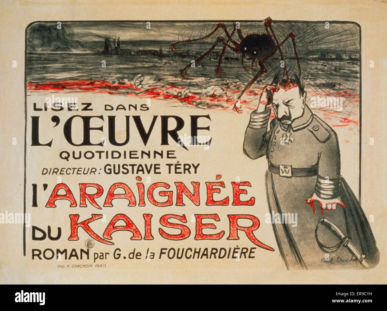 Dans 'l'oeuvre' . . . « L'Araignee du Kaiser » par romain Banque D'Images