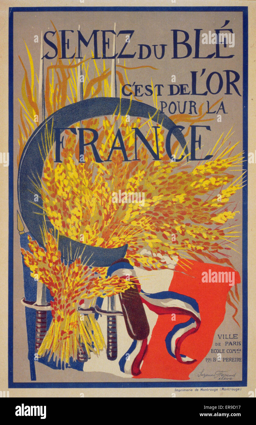 Sempez du ble. C'est de l'Or pour la France Banque D'Images