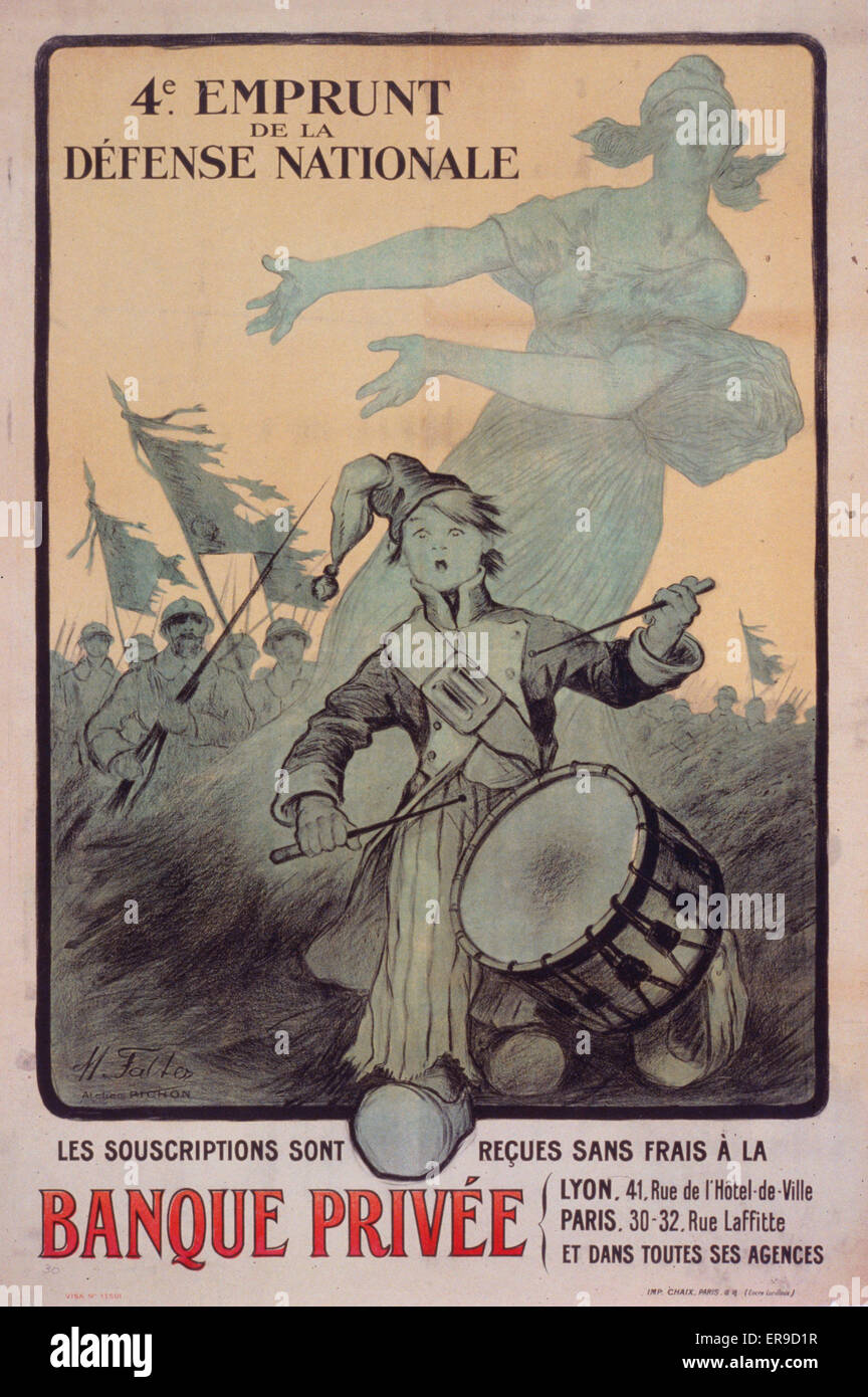 4E Emprunt de la Défense nationale. Les Souscriptions sont r Banque D'Images