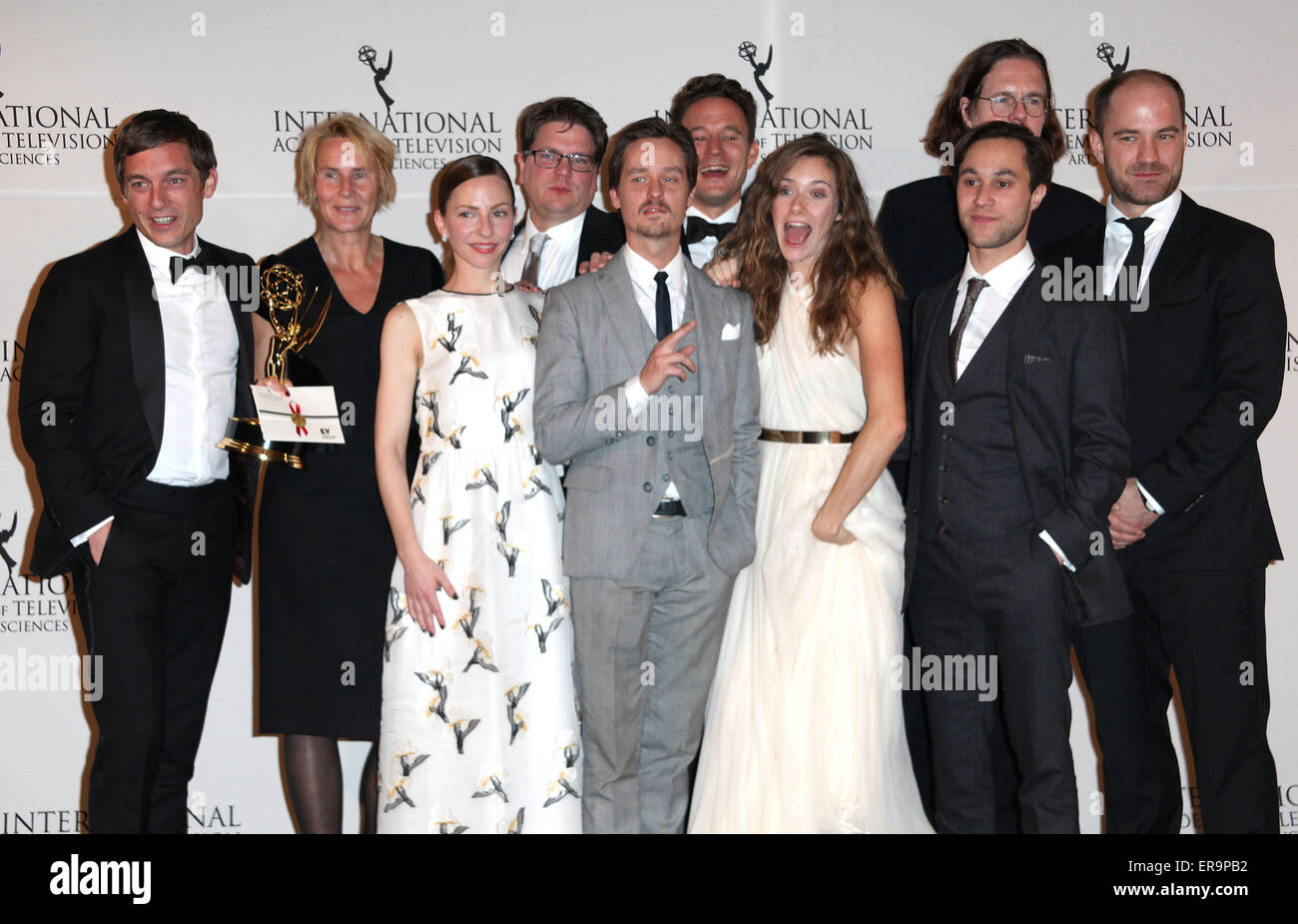 2014 International Academy of Television Arts & Sciences Emmy Awards à l'hôtel Hilton New York - Salle de presse : Volker Bruch,Katharina Schüttler, Tom Schilling, Miriam Stein,Ludwig Trepte,Stefan Kolditz Où : New York City, New York, United States Quand : 24 novembre 2014 Crédit : PNP/WENN.com Banque D'Images