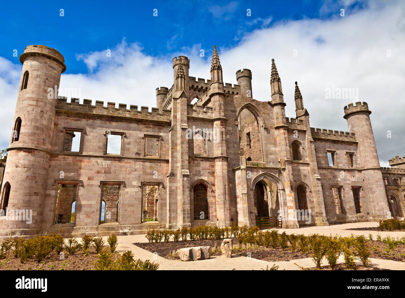 Ruines du château de Lowther en Cumbria, UK Banque D'Images