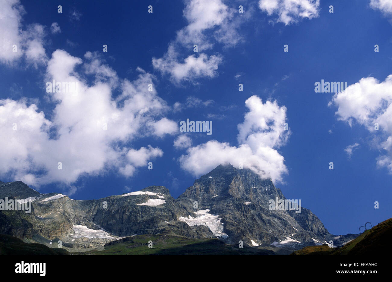 Italie, Val d'Aoste, Mont Cervino (Cervino) côté italien Banque D'Images
