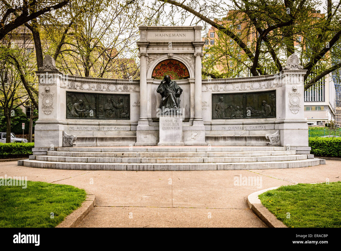 Le Dr Samuel Hahnemann, Scott Memorial Circle, Massachusetts Avenue NW, Washington, DC Banque D'Images