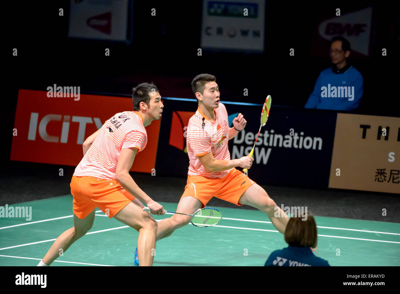 Sydney, Australie - 30 mai 2015 : l'Australian Open 2015 Badminton tenue demi-finale du tournoi de Sydney le 30 mai 2015 à Sydney, Australie. Banque D'Images