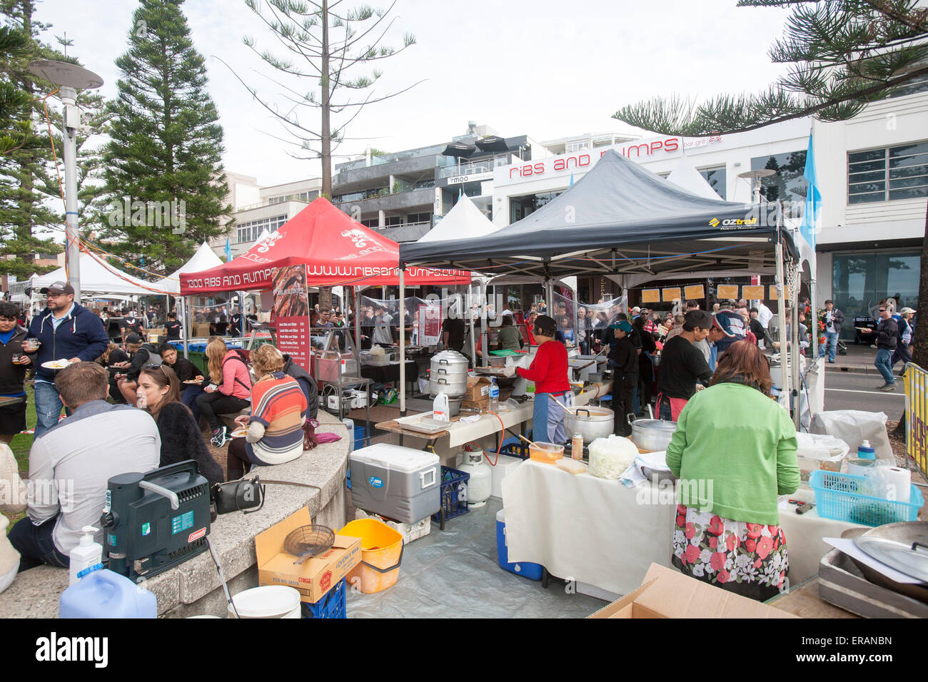 Manly Alimentation, vin et la durabilité dans sa 29e année du festival sur Manly Beach et corso, Sydney, Australie Banque D'Images