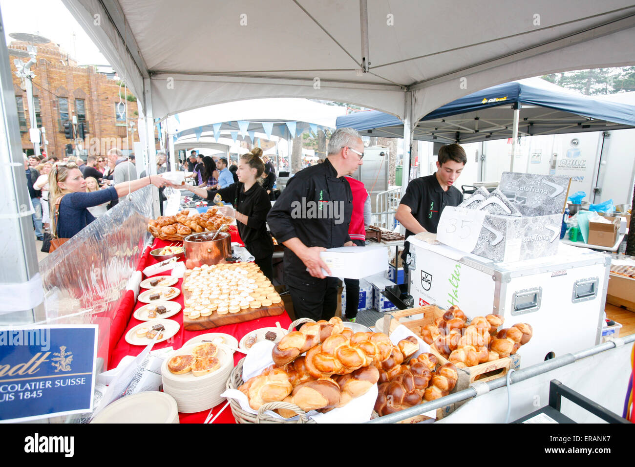 Manly Alimentation, vin et la durabilité dans sa 29e année du festival sur Manly Beach et corso, Sydney, Australie. Banque D'Images