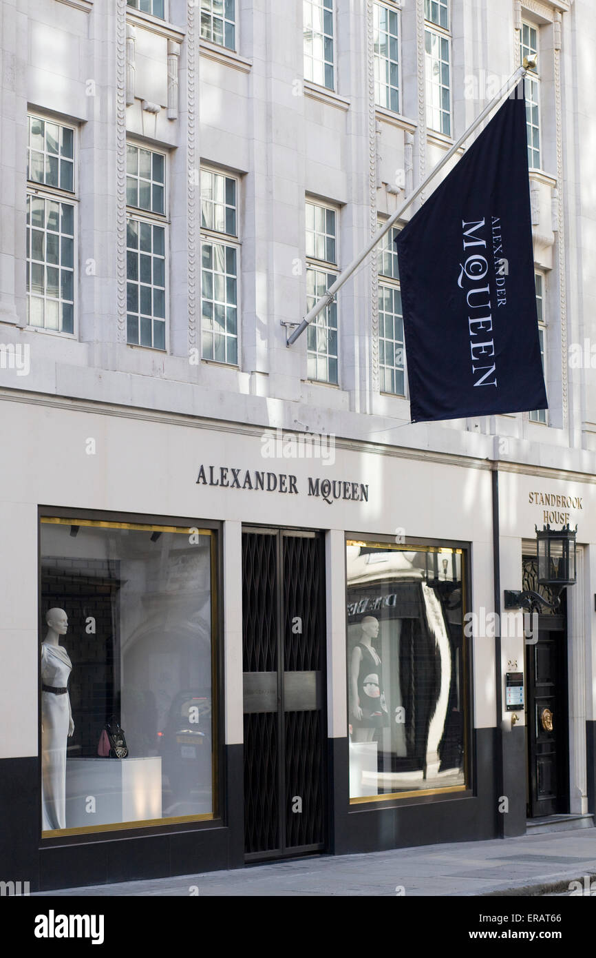 Alexander McQueen Shop avant sur Bond Street Londres Banque D'Images